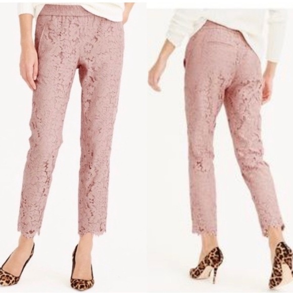 J. Crew Pants - J.Crew Floral Lace Pull On Tall Inseam Dress Pants